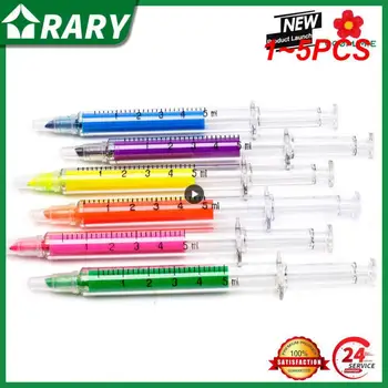 1-5 шт. ручка-маркер Kawaii в форме иглы для шприца механическая цветная шариковая ручка для офиса школьный маркер инструмент для письма