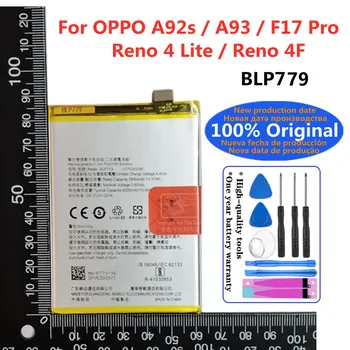 100% Оригинальный Высококачественный BLP779 4000 мАч Новый Аккумулятор Для OPPO Reno4 Lite/F17 Pro/A92s/A93/RENO 4F Аккумулятор для мобильного телефона