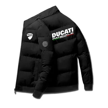 2023 Мужская Зимняя Новая хлопковая куртка DUCATI, мужская ветрозащитная теплая куртка на открытом воздухе, Новая пуховая куртка со стоячим воротником
