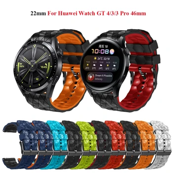 22 мм Силиконовые Браслеты Ремешки Для Huawei Watch GT 4 3 2 46 мм Ремешки Для Часов Watch 4 Pro Smart Huawei GT 3 Pro 46 мм Ремешки Для Часов Браслет