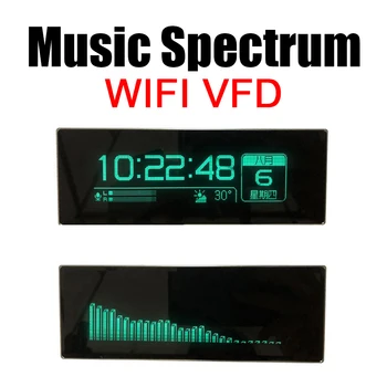 3в1 WIFI VFD Музыкальный Спектр Дисплей Индикатор Уровня анализатор ритма Часы + рекламный щит Сообщение ПРИЛОЖЕНИЕ голосовой пульт дистанционного управления
