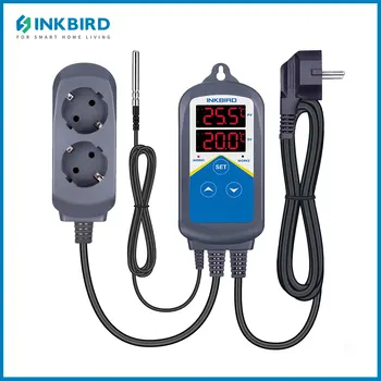 INKBIRD ITC-306T Предварительно подключенный регулятор температуры мощности нагрева с двойным ЖК-дисплеем для выращивания потомства
