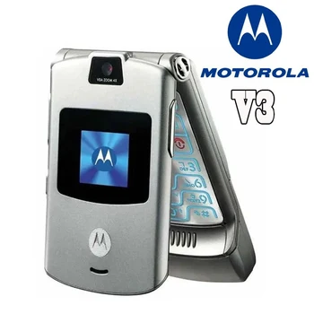 Motorola RAZR V3 - оригинальный разблокированный раскладной телефон Bluetooth с быстрым разговором, винтажный телефон FM GSM 850/900/1800/1900 Отличного качества