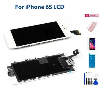 Pantalla для iPhone 6S LCD Полный комплект в сборе, полная замена сенсорного экрана, дисплей для iphone 6S LCD Камера + кнопка 