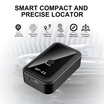 Автомобильный трекер GF-22, мини-автомобильный GPS-локатор, устройство для отслеживания записи с защитой от потери, с голосовым управлением, телефон, Wi-Fi, LBS, AGP, Новое