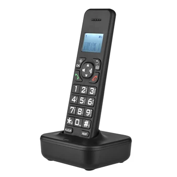 Беспроводной Телефон D1002B с Автоответчиком Caller ID/Ожидание Вызова 1,6-дюймовый ЖК-Дисплей с Подсветкой в 3 Строки Перезаряжаемый