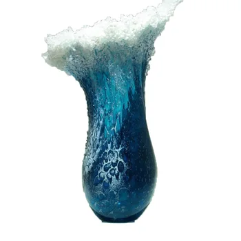 Ваза HAILANG Изделия из смолы Украшение вазы HAILANG в морском синем цвете Украшение дома