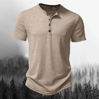 Высококачественная мужская рубашка поло, весна-лето, рубашка с круглым воротником, новый дизайн, Мужская футболка, повседневная уличная рубашка с коротким рукавом, S-2XL 2024