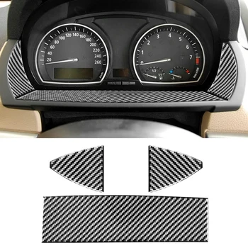 Для BMW- X3 E83 2006-2010 Внутренняя панель приборной панели из углеродного волокна, Декоративная накладка, наклейка, Аксессуары