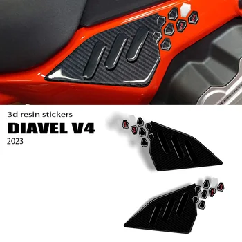 Для Ducati Diavel V4 2023-аксессуары для мотоциклов, боковая защита, 3D набор наклеек из эпоксидной смолы