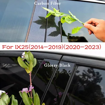 Для Hyundai IX25 2014-2017 2018-2019-2023 Материал автомобильного ПК Крышка стойки Отделка двери Молдинг окна Наклейка Аксессуары для пластин