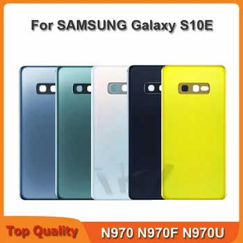 Замена Заднего Стекла Для Samsung Galaxy S10E G970 Крышка Батарейного Отсека Корпус Задней Двери Корпус Камеры Стеклянная Рамка Объектива
