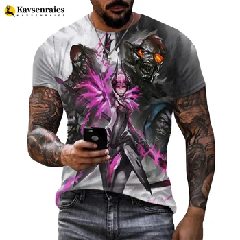 Киберспортивная игра Overwatch 3DT Рубашка Мужская Модная Киберспортивная Battlefield Мужская футболка С Игровым рисунком 3D Футболка Одежда 6XL