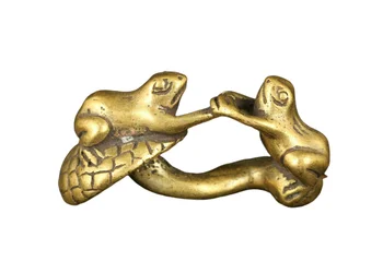 Китайская статуэтка лягушки ручной работы из старой бронзы, украшение для чайного подноса нэцкэ в подарок