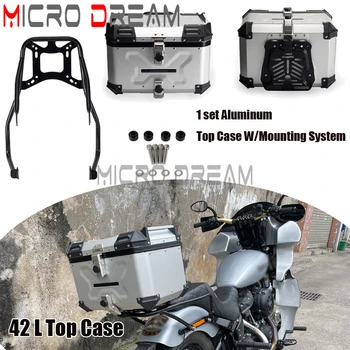 Кронштейн Багажника Мотоцикла Алюминиевый 42L Задний Верхний Корпус С Системой Крепления Для Harley Softail Standard Street Bob 2021 2022 2023