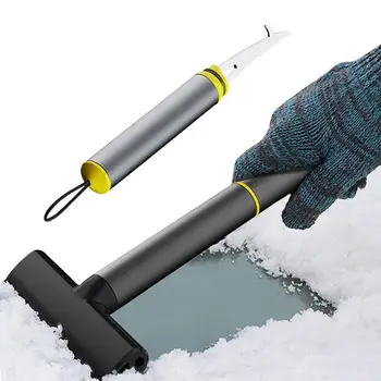 Ледокол для лобового стекла автомобиля, Зимняя быстрая очистка окон, лопата для снега, Съемный многофункциональный комбинированный инструмент для обработки шин и гравия.