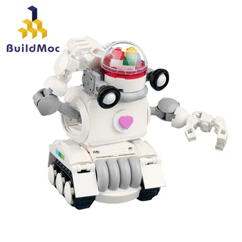 Милый Робот Huwbot Высокотехнологичный Научно-фантастический Автомобиль Автомобильный Строительный Блок Набор DIY Креативная Модель MOC Brick Игрушка для Подарка Другу на День Рождения