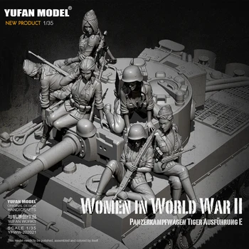 Наборы фигурок из смолы 1/35 модель солдата-танкиста в сборе (6 комплектов) YFWW-2065