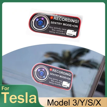 Наклейка На Дверь Автомобиля Для Tesla Model 3 Y S X Invader Sentinel Mode Предупреждающие Наклейки Электростатическая Наклейка Автоаксессуары