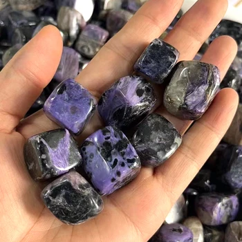 Натуральный кристалл чароита полированный камень целебный кристалл фиолетовый драгоценный камень обвалившийся камень В Подарок