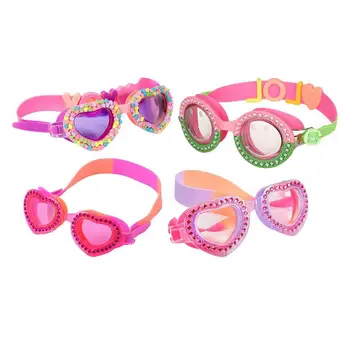 Новые водонепроницаемые детские очки для плавания, красочные очки для тренировки плавания с защитой от запотевания в форме сердца, для детей, подарки для детей