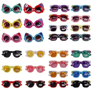 Новые детские Винтажные солнцезащитные очки для защиты от солнца на открытом воздухе, Привлекательные Акриловые солнцезащитные очки UV400 для маленьких девочек, Модные очки для укладки одежды для детей
