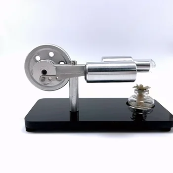 Одноцилиндровый двигатель Стирлинга, Металлический Микрогенератор, Физические Эксперименты 