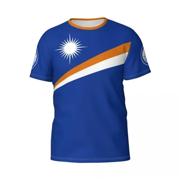 Пользовательское имя, номер, Флаг Маршалловых Островов, Эмблема, 3D Футболки для мужчин, женские футболки, джерси, футбольная команда, Подарочная футболка для футбольных фанатов