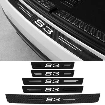 Порог Двери Автомобиля, Накладки На Порог Заднего Багажника, Защитные Накладки на Бампер Audi S3 С Логотипом 8P 8V 2013 2015 2016 2018 2019 2020 2021