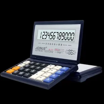 Портативный складной калькулятор с откидной крышкой, солнечный компьютер для финансового учета, Большой ЖК-экран, Солнечный офисный калькулятор