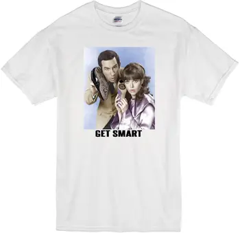 ПРИОБРЕТИТЕ футболку SMART DON ADAMS BARBARA FELDON AGENT 86 99 MAXWELL SMART WHITE TV
