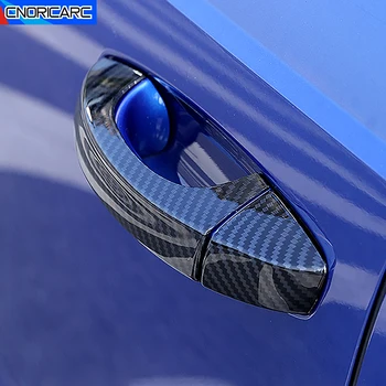 Рисунок Из Углеродного Волокна Внешняя Дверная Ручка Панель Рамка Украшения Защитная Крышка Наклейка Для Audi Q3 2019-2022 Автомобильные Аксессуары