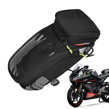 Сильная магнитная сумка для бака мотоцикла, мужская сумка для седла мотоцикла, одинарная сумка, сенсорный экран для телефона большой емкости