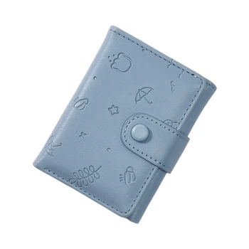 Стильный и компактный короткий кошелек с мультяшным рисунком, кошелек для монет, держатель для карт