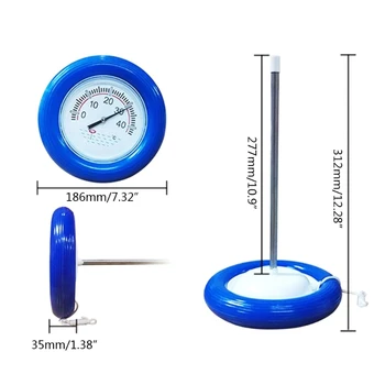 Термометр Для Спа-Воды Плавающий Термометр Для Бассейна С Большим Стоградусным Циферблатом Датчик Температуры Воды Измерительный Инструмент
