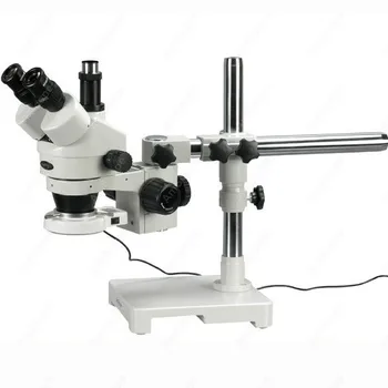 Тринокулярная светодиодная стойка для стрелы, стереомикроскоп с зумом + 5-мегапиксельная камера