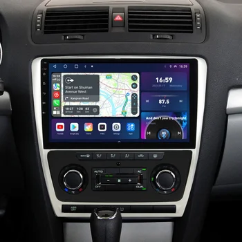 Черный цвет Android Auto Qled 2000*1200 для Skoda Octavia Mk2 A5 2004-2013 2014 Радио Gps Головное Устройство Carplay 4g Lte Стерео